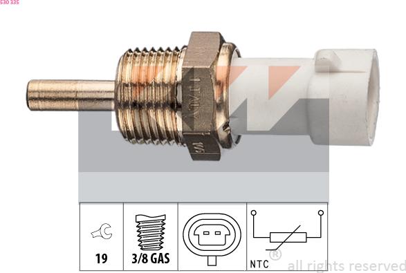 KW 530 335 - Sensore, Temperatura refrigerante autozon.pro