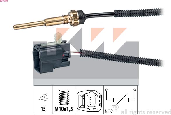 KW 530 331 - Sensore, Temperatura refrigerante autozon.pro