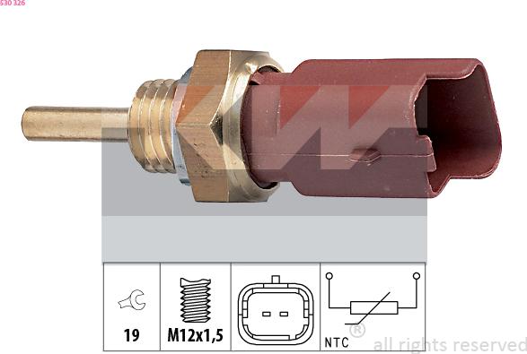 KW 530 326 - Sensore, Temperatura refrigerante autozon.pro