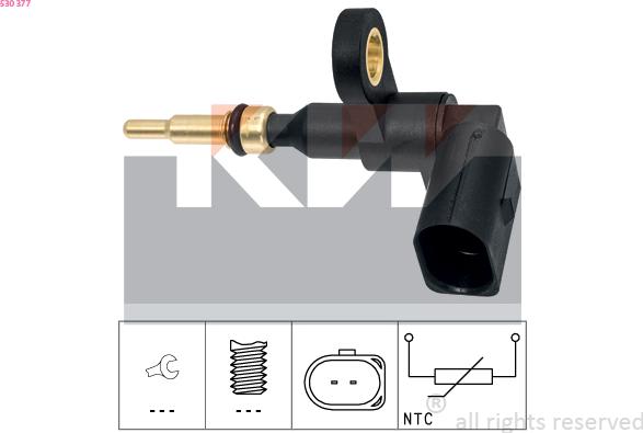 KW 530 377 - Sensore, Temperatura refrigerante autozon.pro