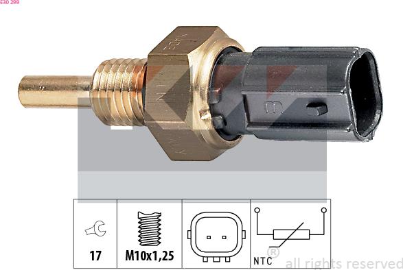 KW 530 299 - Sensore, Temperatura refrigerante autozon.pro