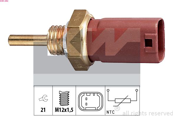 KW 530 242 - Sensore, Temperatura refrigerante autozon.pro