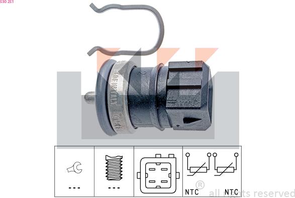 KW 530 251 - Sensore, Temperatura refrigerante autozon.pro