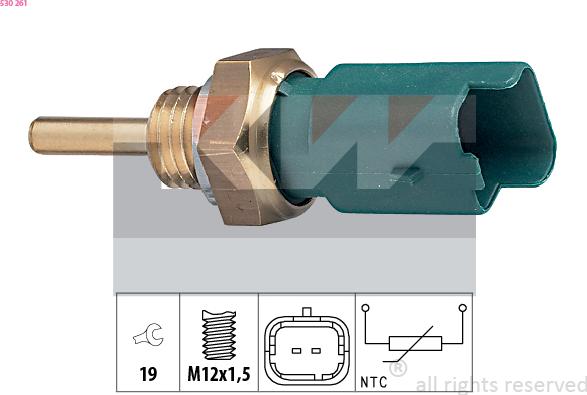 KW 530 261 - Sensore, Temperatura refrigerante autozon.pro