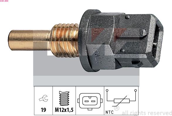 KW 530 200 - Sensore, Temperatura refrigerante autozon.pro