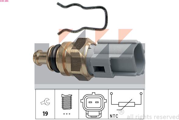 KW 530 285 - Sensore, Temperatura refrigerante autozon.pro