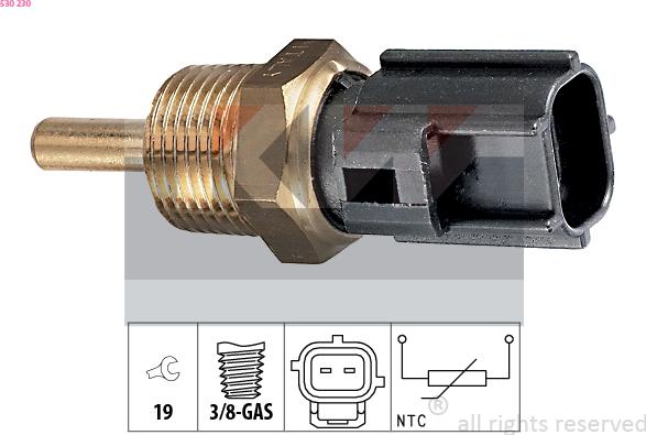 KW 530 230 - Sensore, Temperatura refrigerante autozon.pro