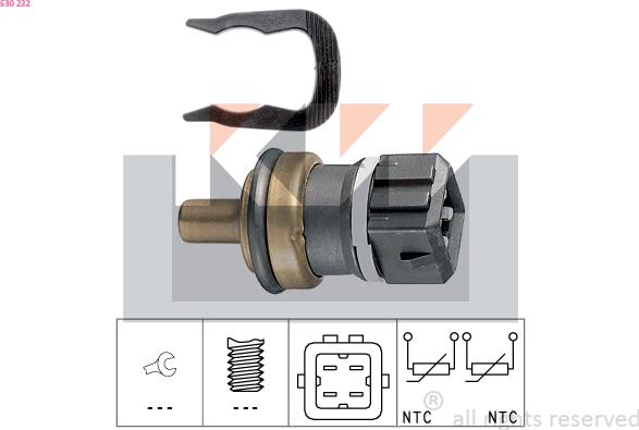 KW 530 232 - Sensore, Temperatura refrigerante autozon.pro