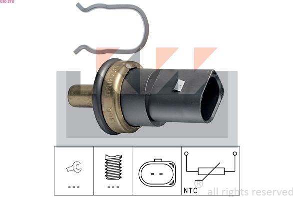 KW 530 278 - Sensore, Temperatura refrigerante autozon.pro