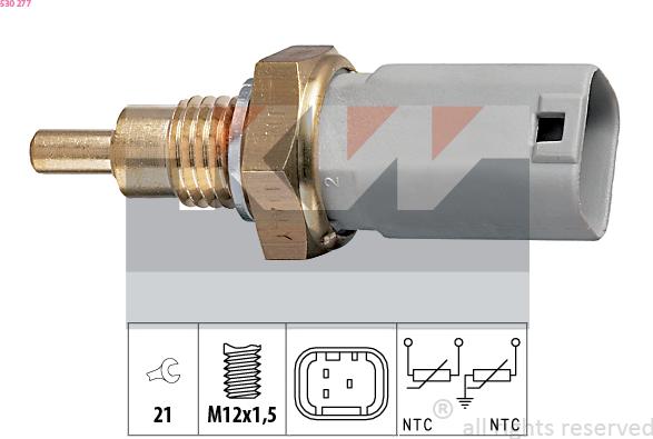 KW 530 277 - Sensore, Temperatura refrigerante autozon.pro