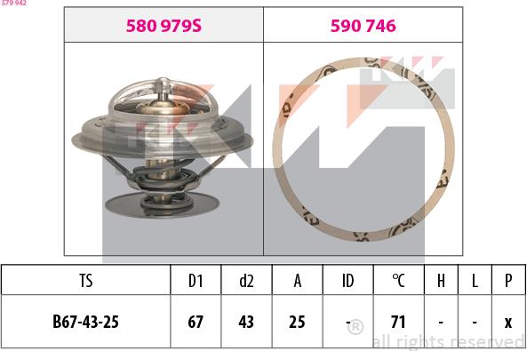 KW 579 942 - Termostato, Refrigerante autozon.pro