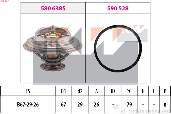 KW 579 937 - Termostato, Refrigerante autozon.pro