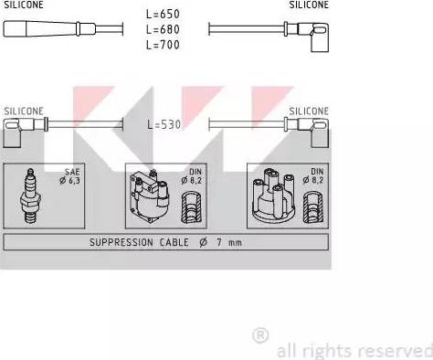 KW 360 554 - Kit cavi accensione autozon.pro