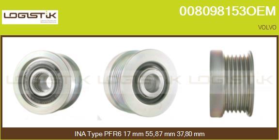 LGK 008098153OEM - Puleggia cinghia, Alternatore autozon.pro