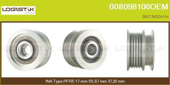 LGK 008098106OEM - Puleggia cinghia, Alternatore autozon.pro