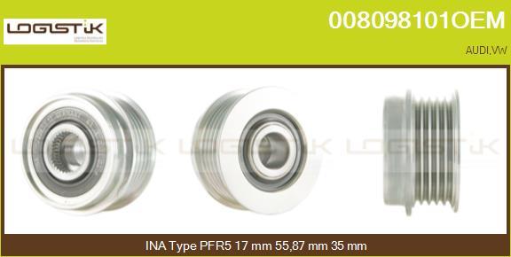 LGK 008098101OEM - Puleggia cinghia, Alternatore autozon.pro