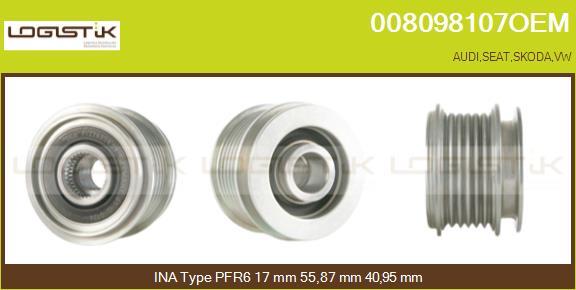 LGK 008098107OEM - Puleggia cinghia, Alternatore autozon.pro