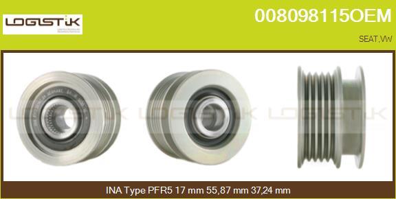 LGK 008098115OEM - Puleggia cinghia, Alternatore autozon.pro