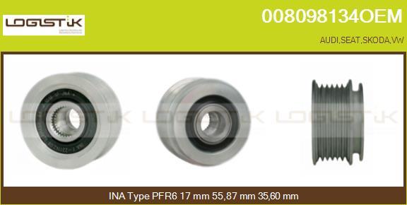 LGK 008098134OEM - Puleggia cinghia, Alternatore autozon.pro