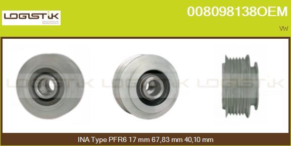 LGK 008098138OEM - Puleggia cinghia, Alternatore autozon.pro