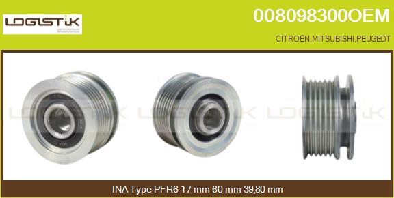 LGK 008098300OEM - Puleggia cinghia, Alternatore autozon.pro