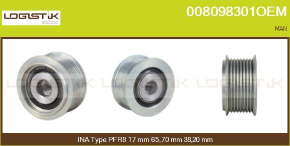 LGK 008098301OEM - Puleggia cinghia, Alternatore autozon.pro