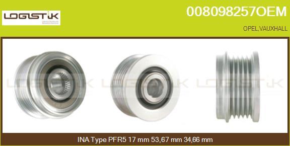 LGK 008098257OEM - Puleggia cinghia, Alternatore autozon.pro