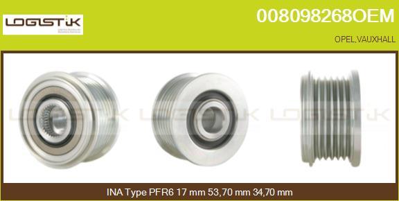 LGK 008098268OEM - Puleggia cinghia, Alternatore autozon.pro