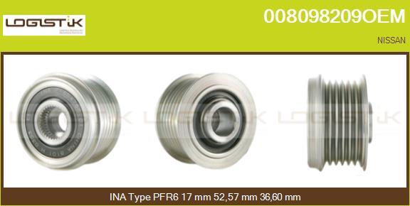 LGK 008098209OEM - Puleggia cinghia, Alternatore autozon.pro