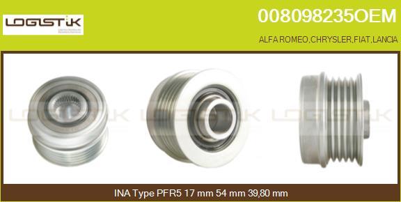 LGK 008098235OEM - Puleggia cinghia, Alternatore autozon.pro