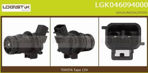 LGK LGK046094000 - Pompa acqua lavaggio, Pulizia cristalli autozon.pro