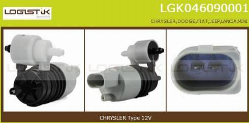 LGK LGK046090001 - Pompa acqua lavaggio, Pulizia cristalli autozon.pro