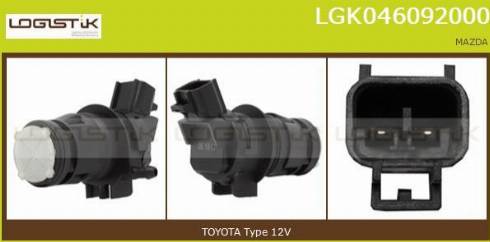 LGK LGK046092000 - Pompa acqua lavaggio, Pulizia cristalli autozon.pro