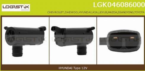 LGK LGK046086000 - Pompa acqua lavaggio, Pulizia cristalli autozon.pro