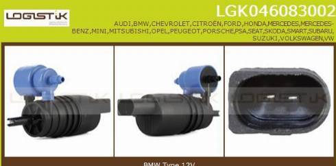 LGK LGK046083002 - Pompa acqua lavaggio, Pulizia cristalli autozon.pro