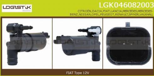 LGK LGK046082003 - Pompa acqua lavaggio, Pulizia cristalli autozon.pro