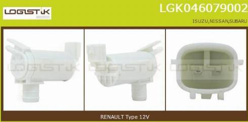 LGK LGK046079002 - Pompa acqua lavaggio, Pulizia cristalli autozon.pro