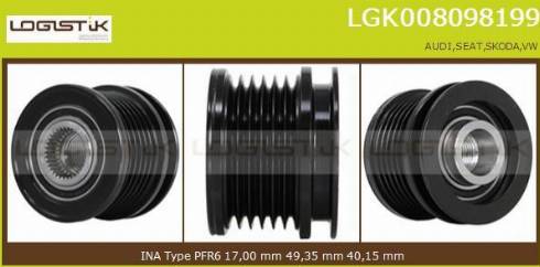 LGK LGK008098199 - Puleggia cinghia, Alternatore autozon.pro