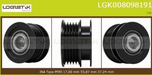 LGK LGK008098191 - Puleggia cinghia, Alternatore autozon.pro