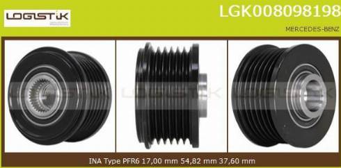 LGK LGK008098198 - Puleggia cinghia, Alternatore autozon.pro