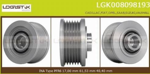 LGK LGK008098193 - Puleggia cinghia, Alternatore autozon.pro