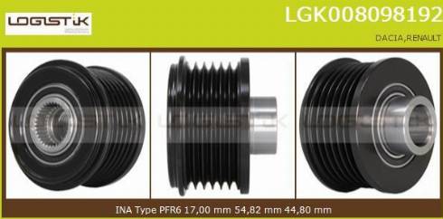 LGK LGK008098192 - Puleggia cinghia, Alternatore autozon.pro