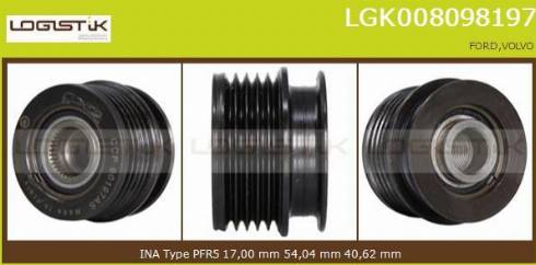 LGK LGK008098197 - Puleggia cinghia, Alternatore autozon.pro