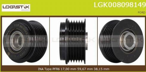 LGK LGK008098149 - Puleggia cinghia, Alternatore autozon.pro