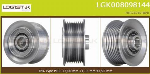 LGK LGK008098144 - Puleggia cinghia, Alternatore autozon.pro