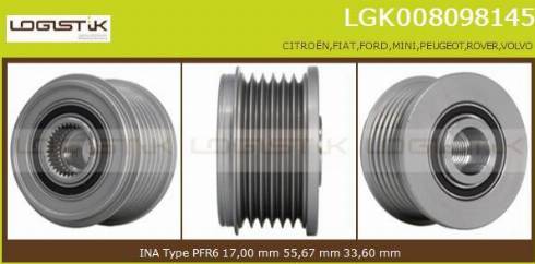 LGK LGK008098145 - Puleggia cinghia, Alternatore autozon.pro