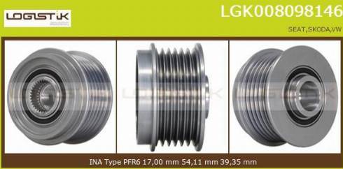 LGK LGK008098146 - Puleggia cinghia, Alternatore autozon.pro