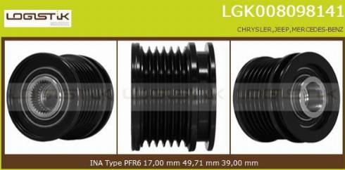 LGK LGK008098141 - Puleggia cinghia, Alternatore autozon.pro