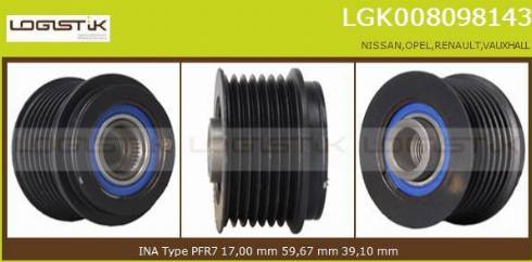 LGK LGK008098143 - Puleggia cinghia, Alternatore autozon.pro