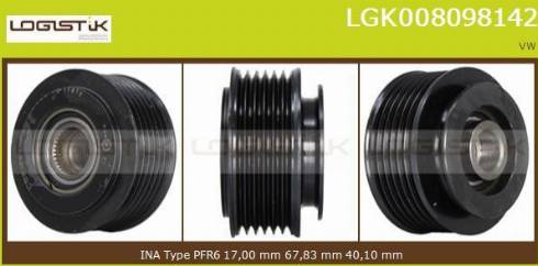 LGK LGK008098142 - Puleggia cinghia, Alternatore autozon.pro